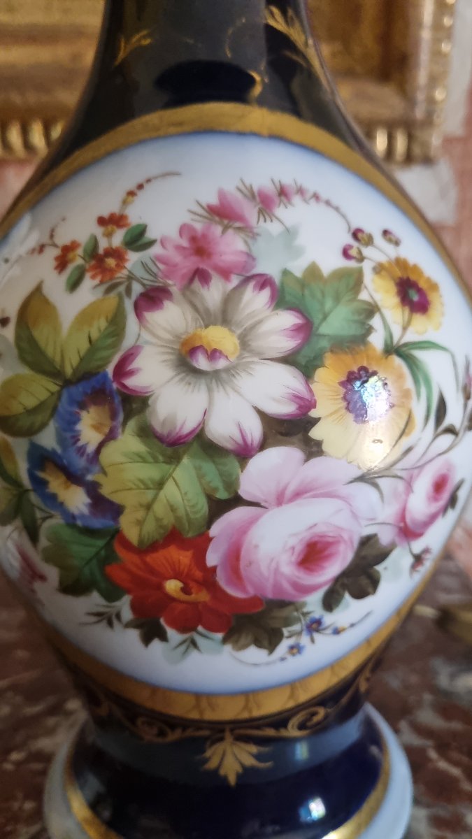 Porcelain Lamp Base By Valentine Saint Gaudens Fouque, Napoleon III Period-photo-4