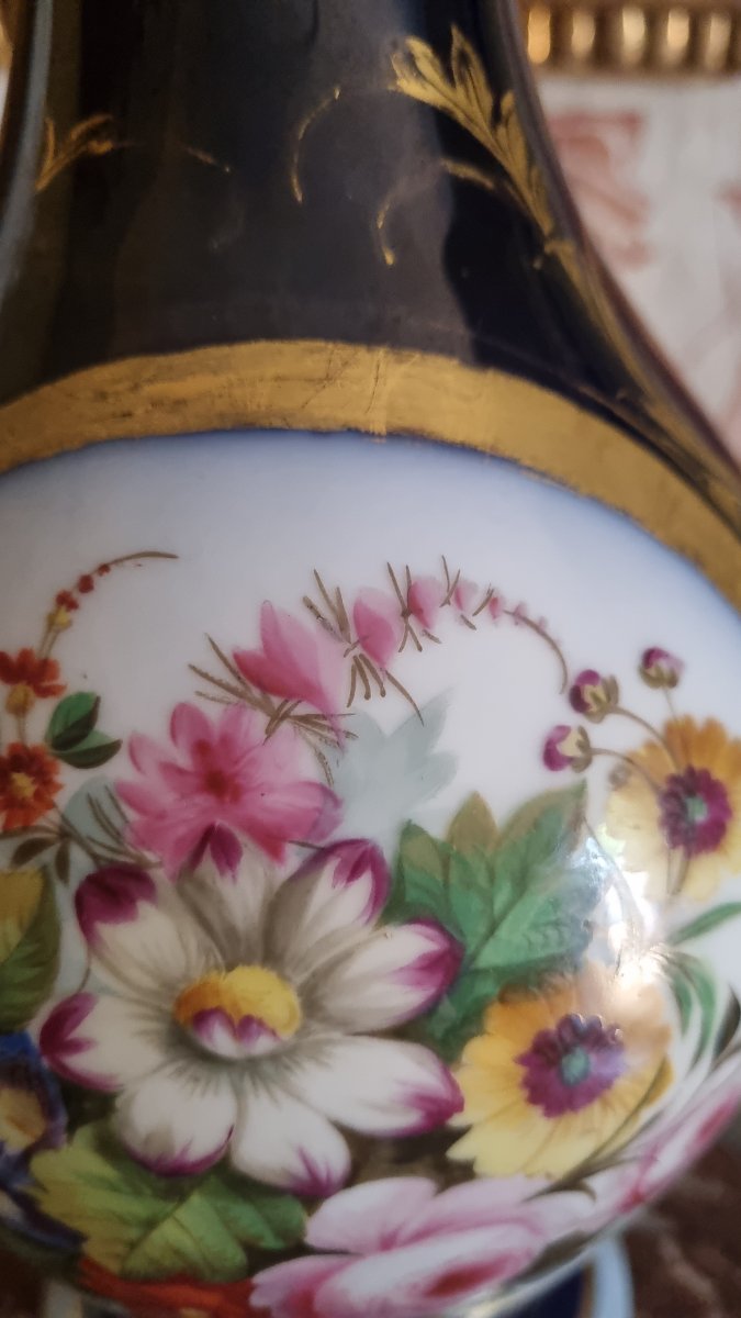Porcelain Lamp Base By Valentine Saint Gaudens Fouque, Napoleon III Period-photo-4