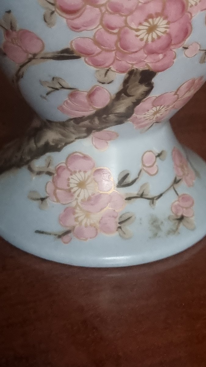 BRULE-PARFUM POT POURRI MAISON DELVAUX PARIS PORCELAINE ART NOUVEAU JAPONISME-photo-3
