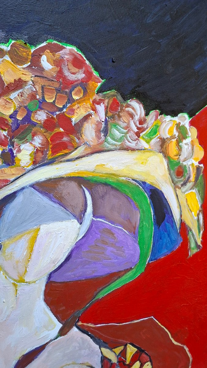 Angel Ponce De Leon - Oil On Canvas, Cubist, Contemporary Art, Camargue, Provence-photo-2