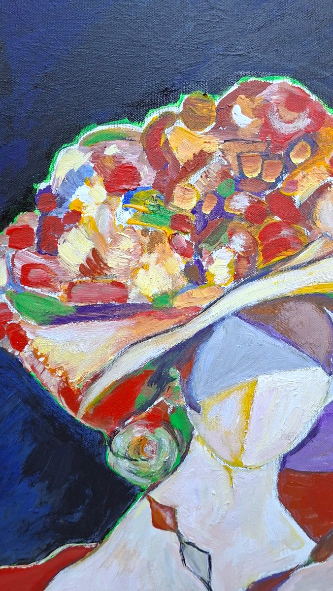 Angel Ponce De Leon - Oil On Canvas, Cubist, Contemporary Art, Camargue, Provence-photo-3