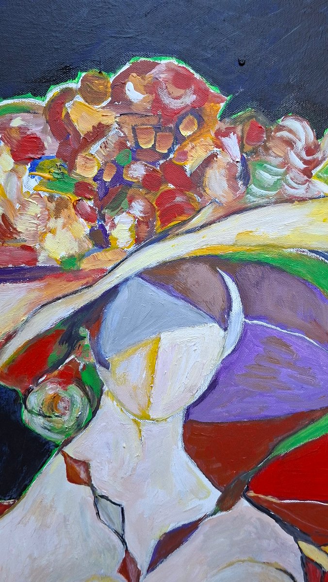 Angel Ponce De Leon - Oil On Canvas, Cubist, Contemporary Art, Camargue, Provence-photo-4