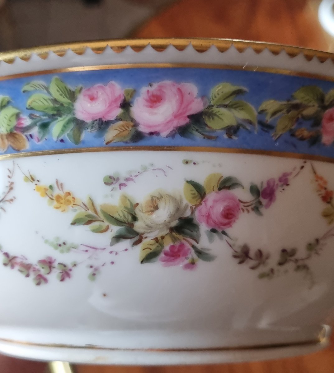 Lahoche Et Panier "the Crystal Staircase" Napoleon III-era Porcelain Bowl -photo-3