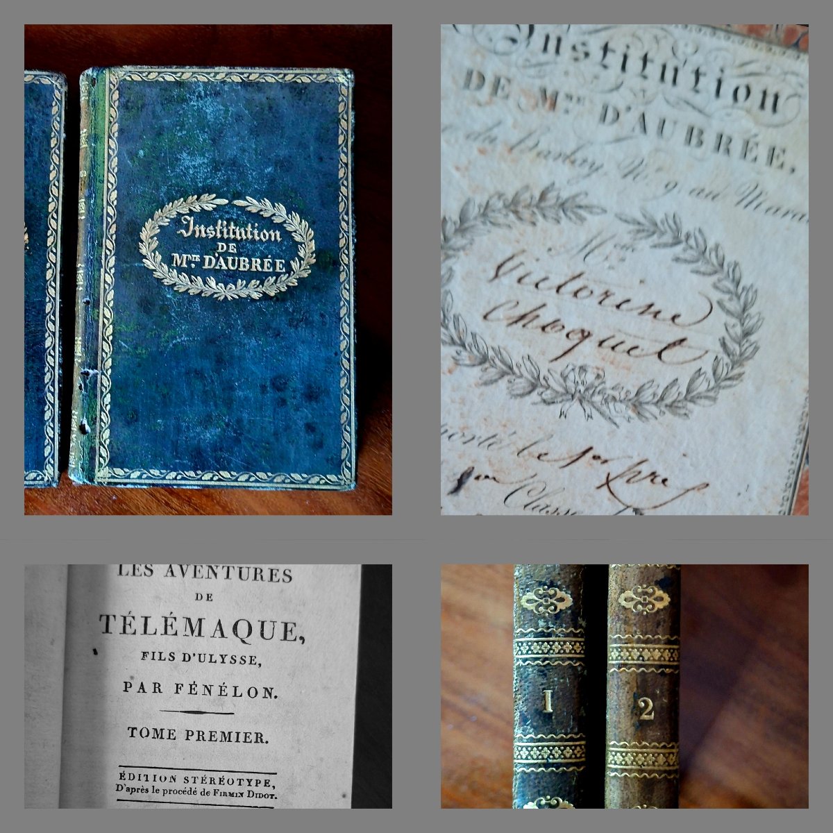 Antique Book  Victorine Ackerman Women Writers Victor Hugo Poetry Romanticism 