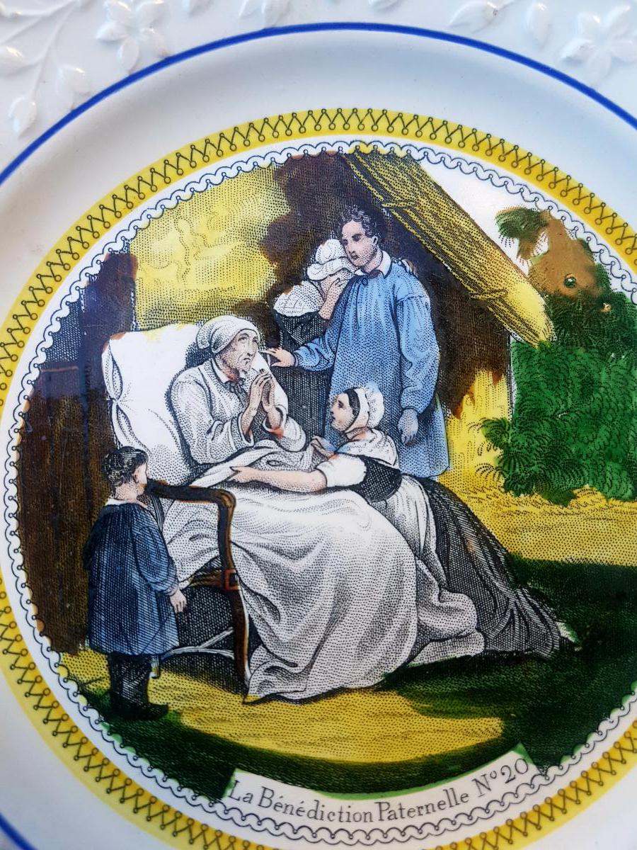 Series 6 Plates Fine Earthenware Choisy Le Roi 1830-photo-4