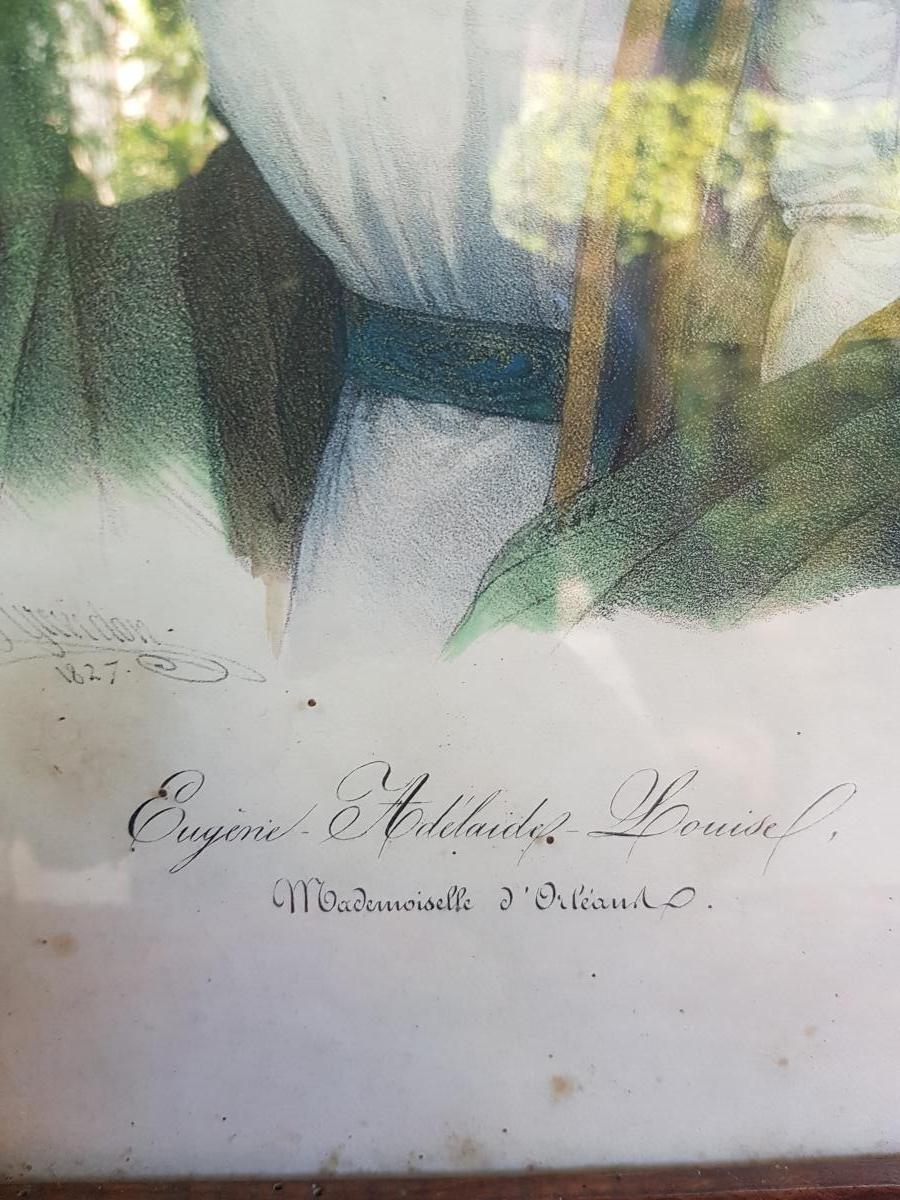 MADEMOISELLE D'ORLEANS ADÉLAÏDE LOUIS-PHILIPPE LITHOGRAPHIE-photo-1