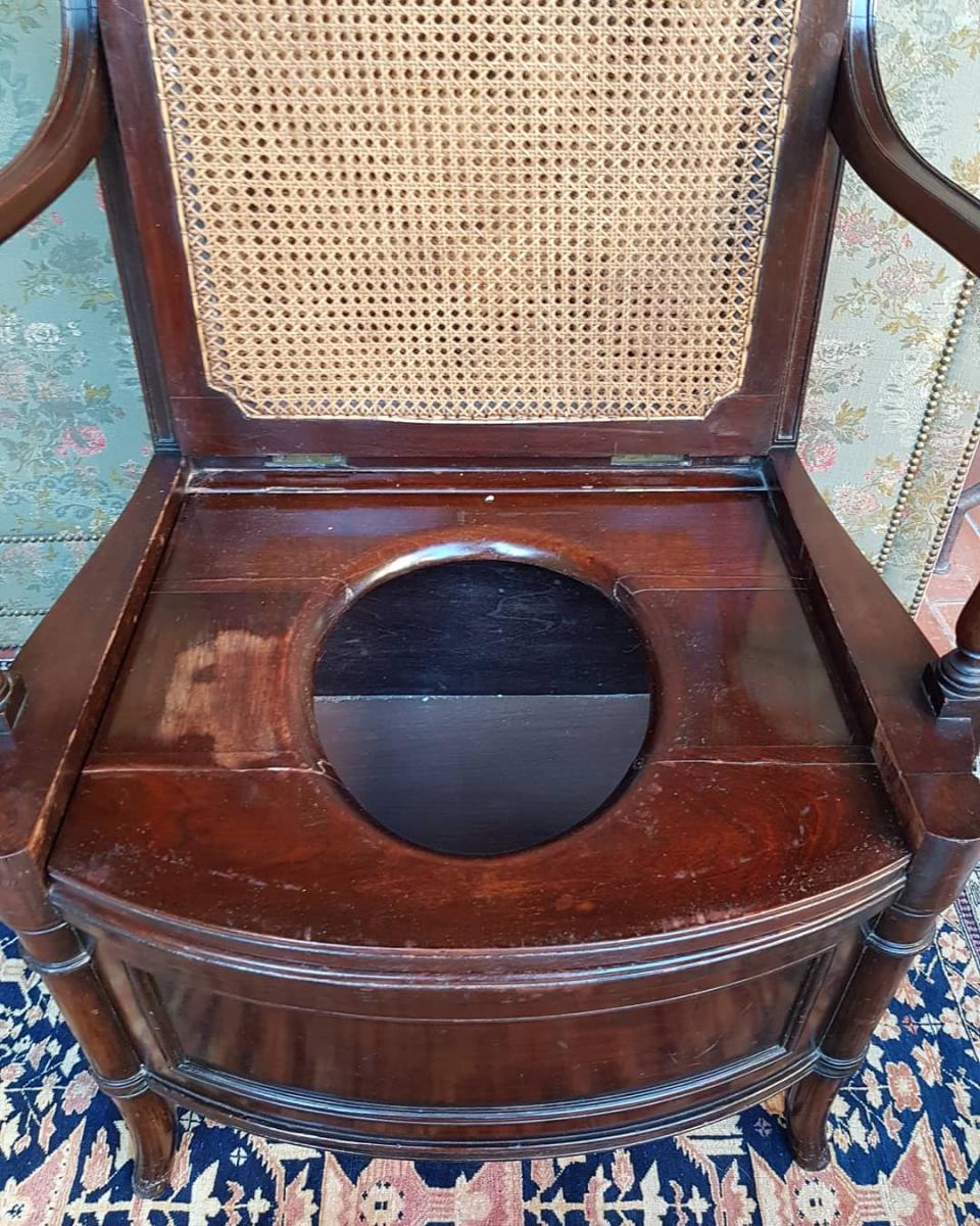 Large Armchair Perce Perfect Chair Aisance Louis XVI-photo-1