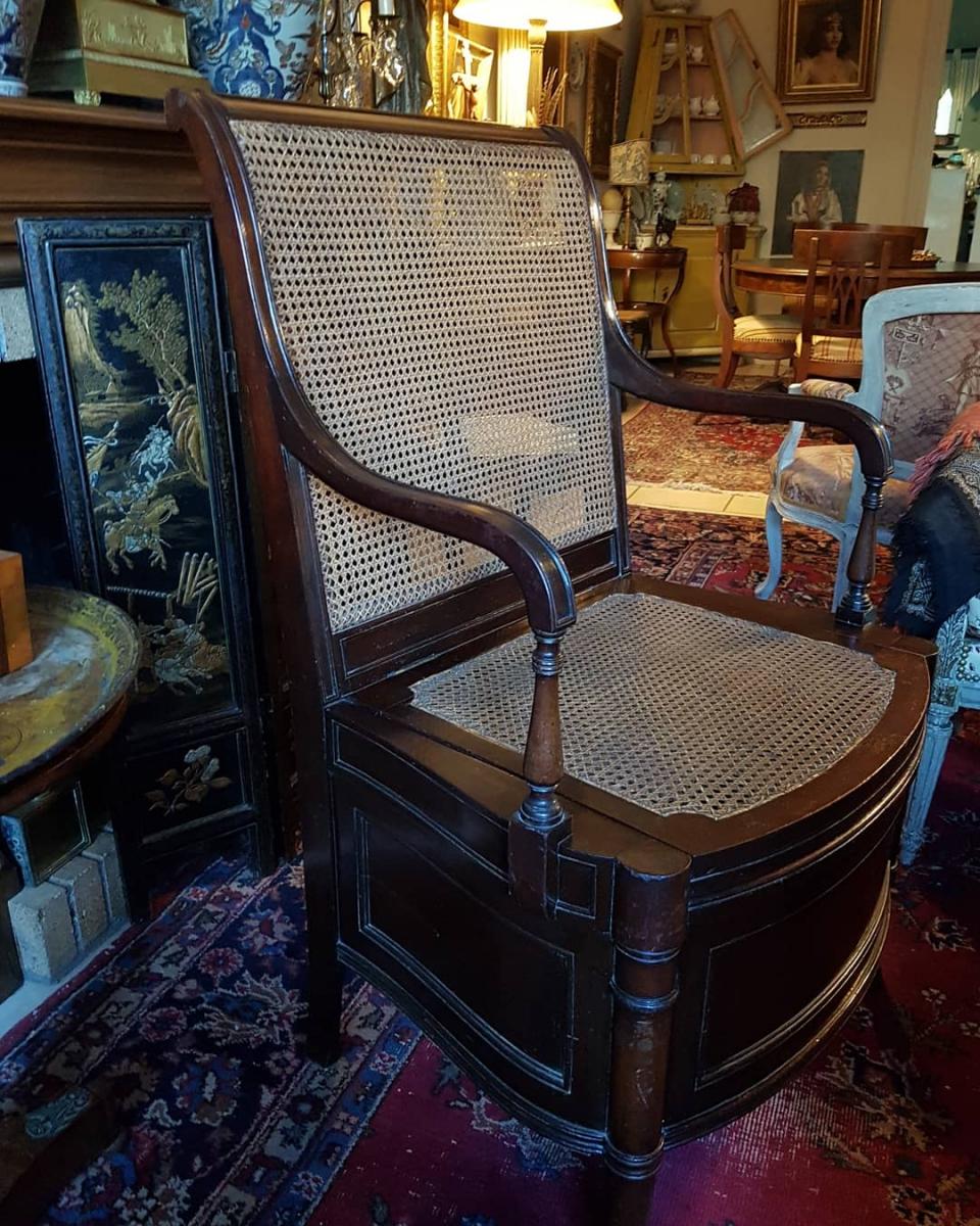 Large Armchair Perce Perfect Chair Aisance Louis XVI-photo-7