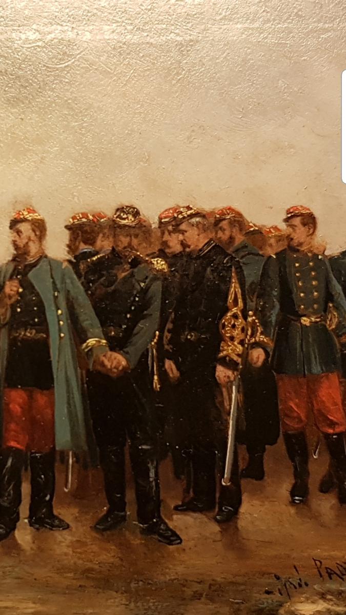 ALEXANDRE PROTAIS SCÈNE MILITAIRE NAPOLÉON III "LA SÉPARATION" 1870 METZ-photo-1