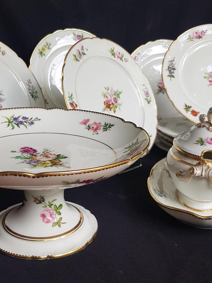 L'ESCALIER DE CRISTAL LAHOCHE SERVICE ASSIETTES PORCELAINE E-photo-3
