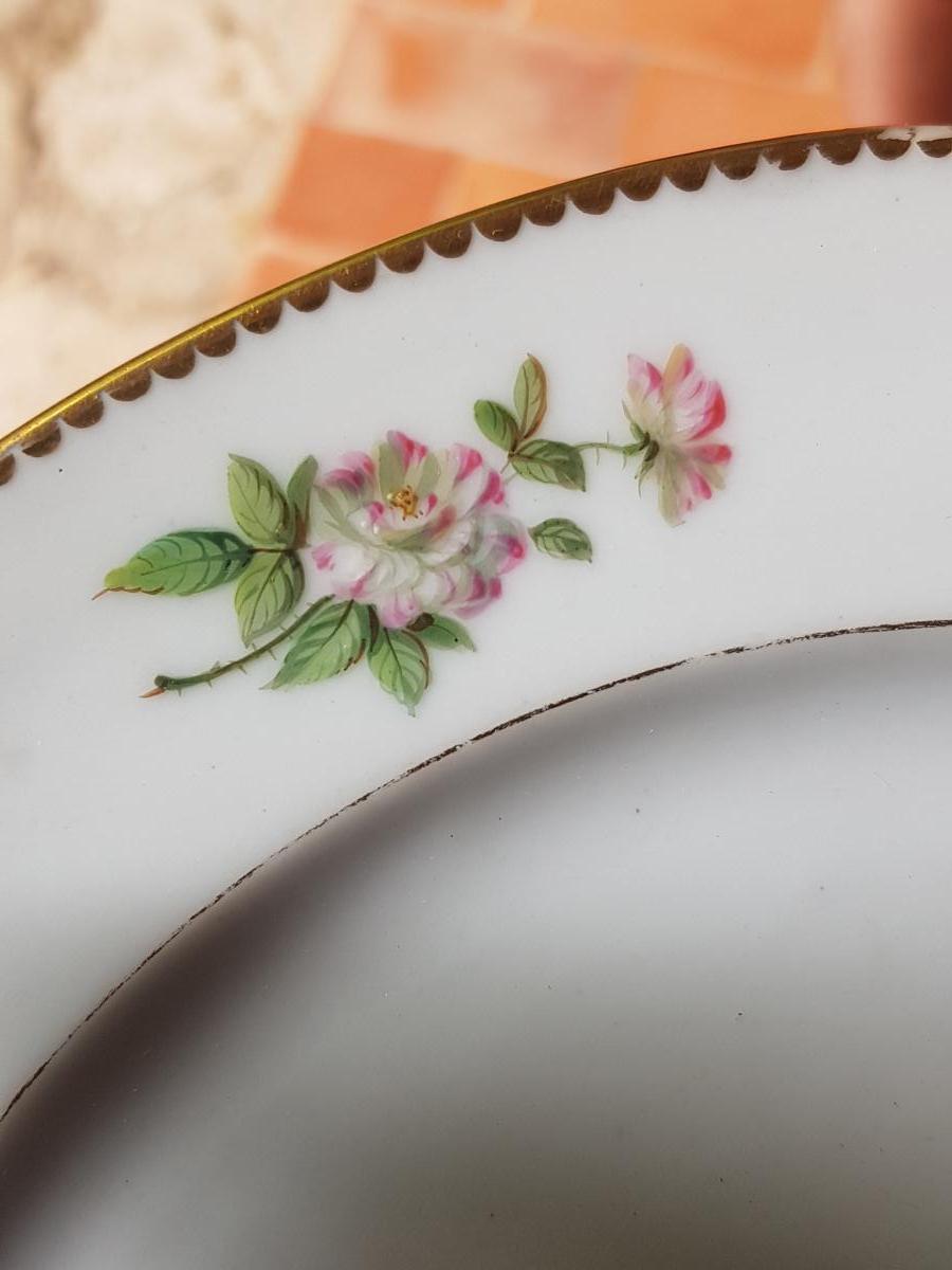 L'ESCALIER DE CRISTAL LAHOCHE SERVICE ASSIETTES PORCELAINE E-photo-7