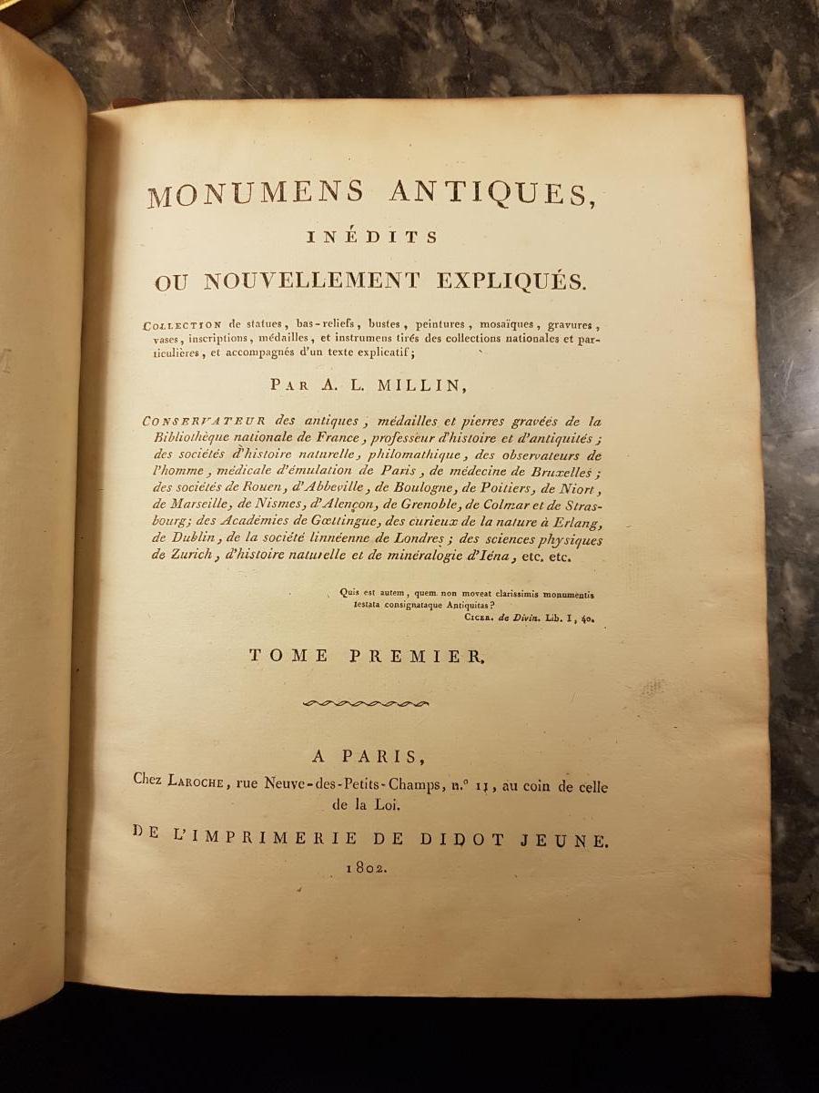 Millin Ancient Monuments Inedits 1802 And 1806 Neoclassical-photo-4