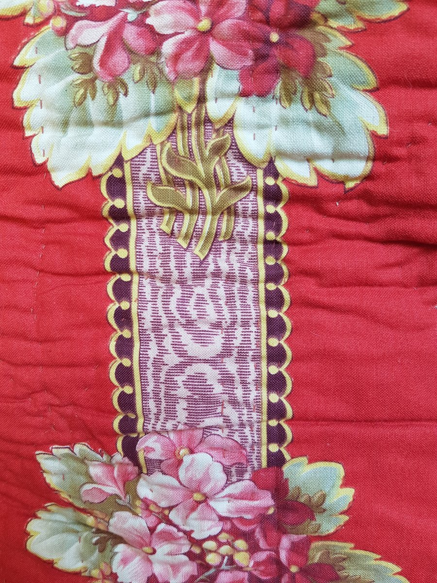 COUVERTURE PIQUEE EPOQUE FIN XIXe  NAPOLEON III BOUTIS INDIENNES PROVENCE-photo-2