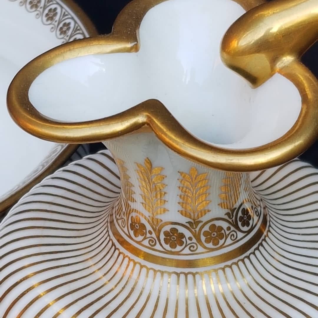Porcelain Dresses Of Tea Service Charles X Empire DorÉ Sevres-photo-5