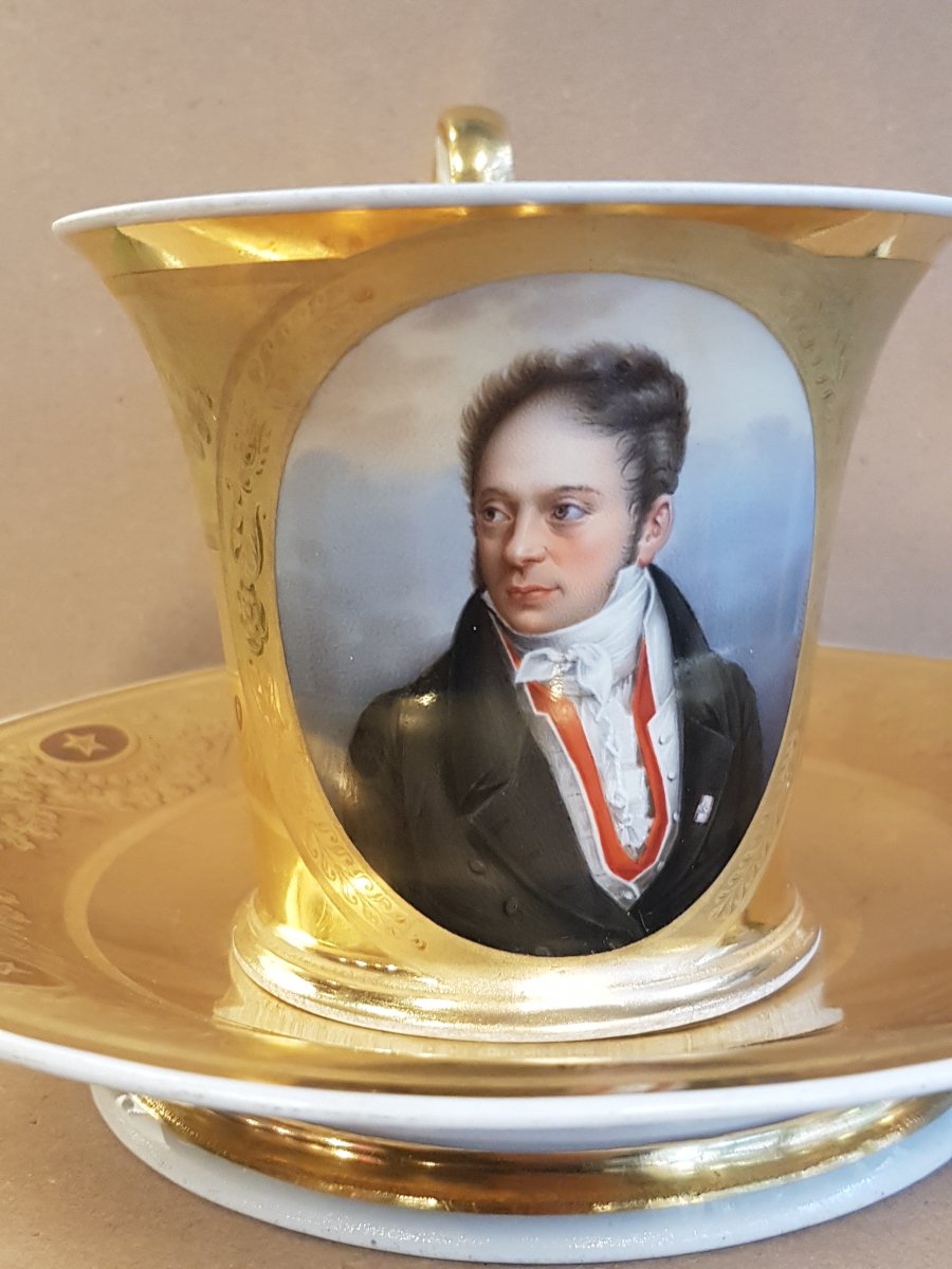 PORCELAINE DE VIENNE - KLAUDIUS HERR 1824 GRANDE TASSE BIEDERMEIER-photo-1