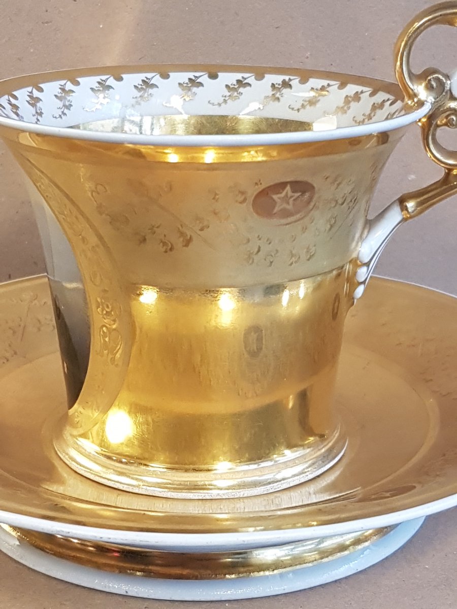 PORCELAINE DE VIENNE - KLAUDIUS HERR 1824 GRANDE TASSE BIEDERMEIER-photo-4