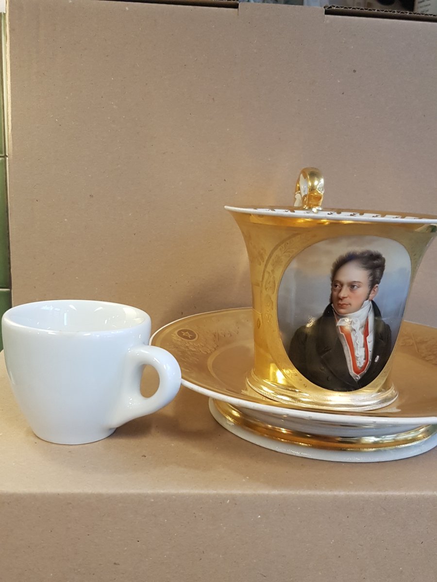 PORCELAINE DE VIENNE - KLAUDIUS HERR 1824 GRANDE TASSE BIEDERMEIER-photo-7