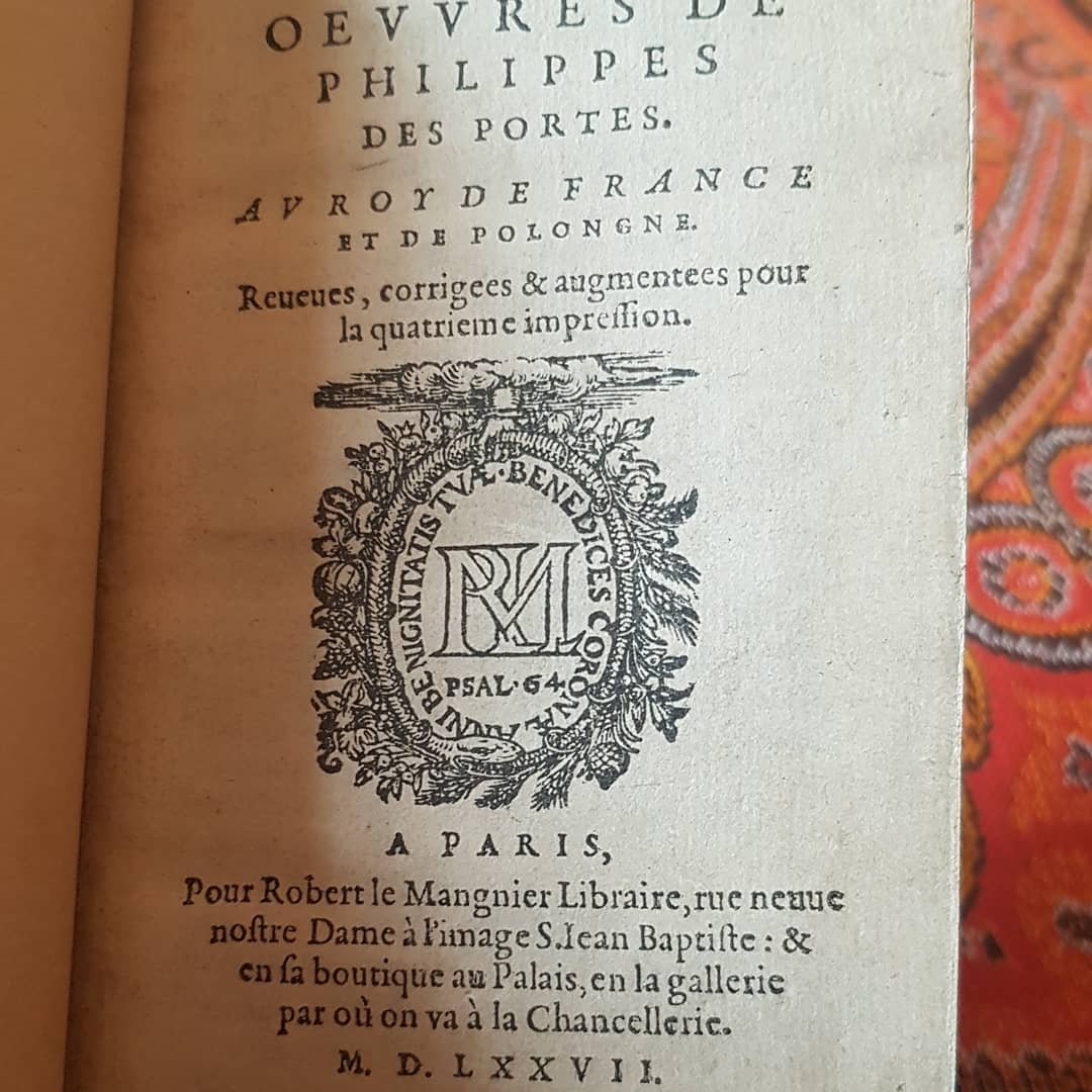 PHILIPPE DESPORTES OEUVRES 1577 RELIURE SIGNÉE  HENRI III LIVRE ANCIEN-photo-3