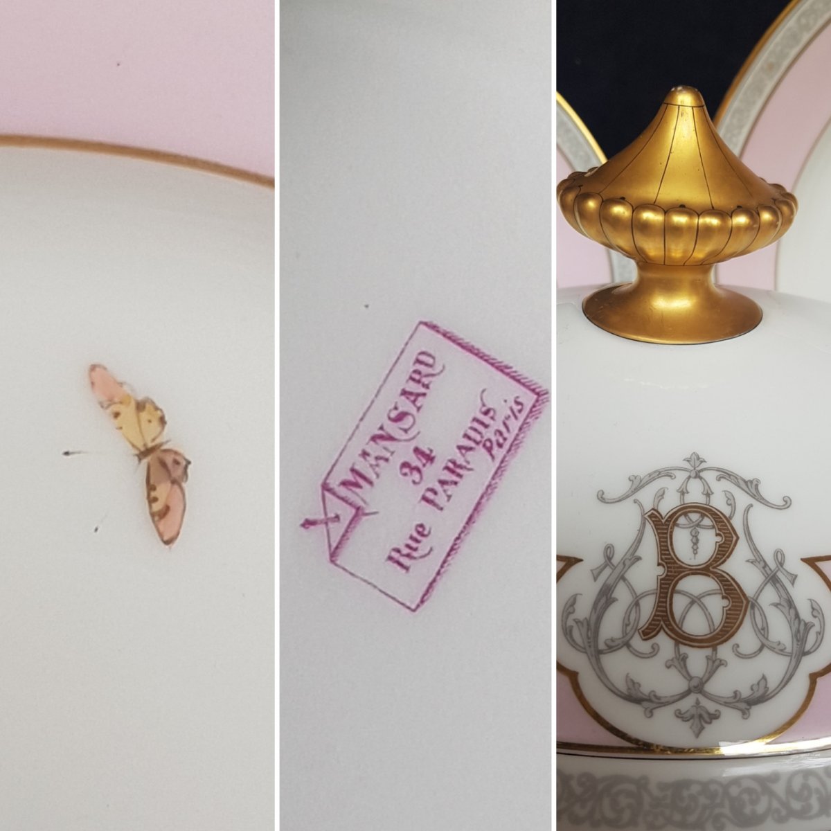 PORCELAINE DE PARIS ÉPOQUE NAPOLÉON III SERVICE DE TABLE-photo-1