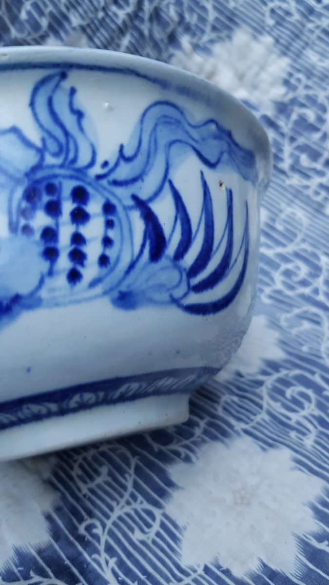 Medium Bowl Blue Of HuÉ China XIX-photo-1