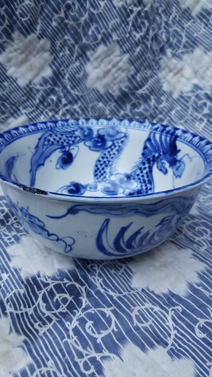 Medium Bowl Blue Of HuÉ China XIX-photo-2