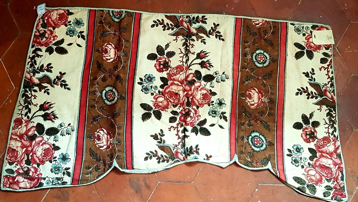 Lambrequin Indian CantonniÈre Bed Slope Canvas By Jouy Nantes XVIIIth-photo-4
