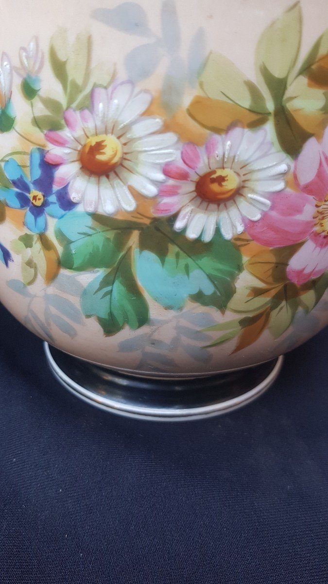 Pair Of Paris Porcelain Cover-pots From The Napoleon III Period-photo-3