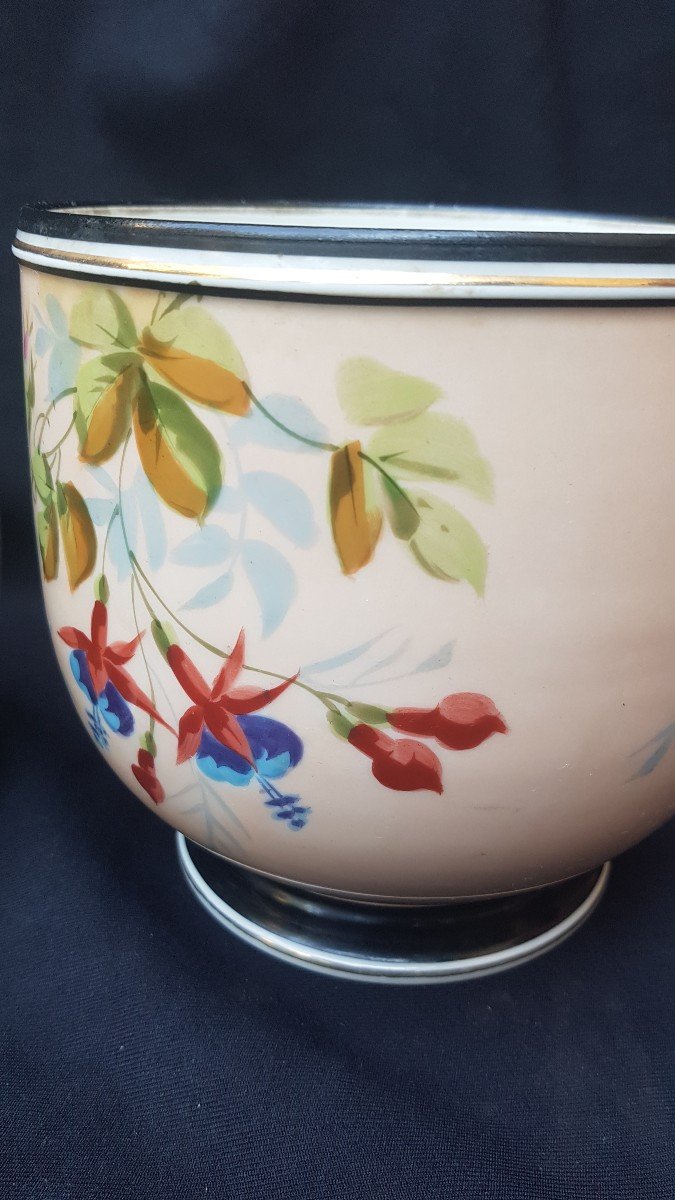 Pair Of Paris Porcelain Cover-pots From The Napoleon III Period-photo-5
