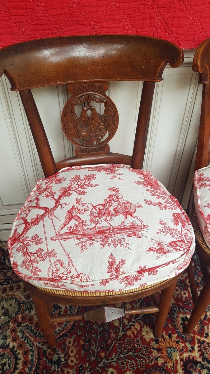PAIRE DE CHAISES  PAILLÉES  DIRECTOIRE FIN XVIIIe ou TOUT DEBUT XIXe-photo-2