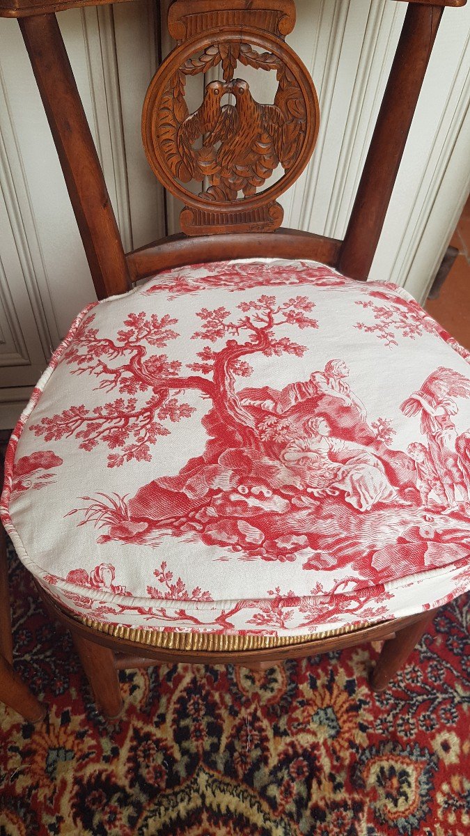 PAIRE DE CHAISES  PAILLÉES  DIRECTOIRE FIN XVIIIe ou TOUT DEBUT XIXe-photo-3