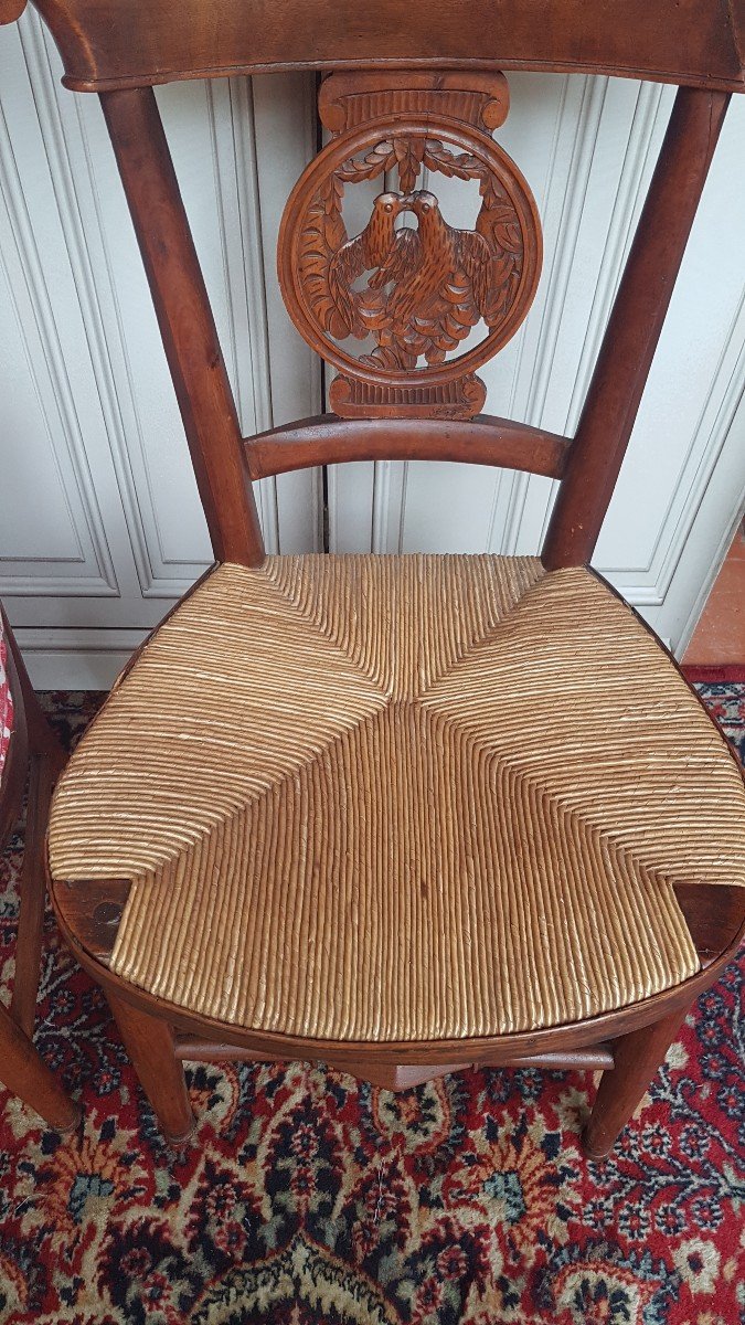 PAIRE DE CHAISES  PAILLÉES  DIRECTOIRE FIN XVIIIe ou TOUT DEBUT XIXe-photo-4