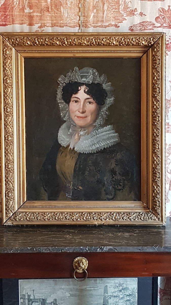 Portrait Of A Woman Charles X Dated 1826 And Signed-photo-2