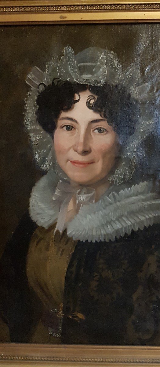 Portrait Of A Woman Charles X Dated 1826 And Signed