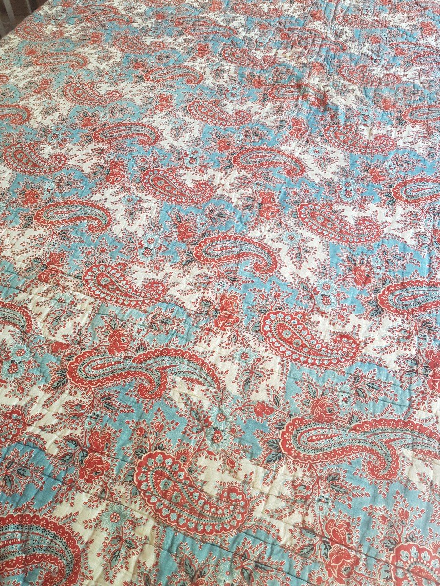 Piquee Blanket Middle XIXth Napoleon III Boutis Indiennes Provence-photo-2