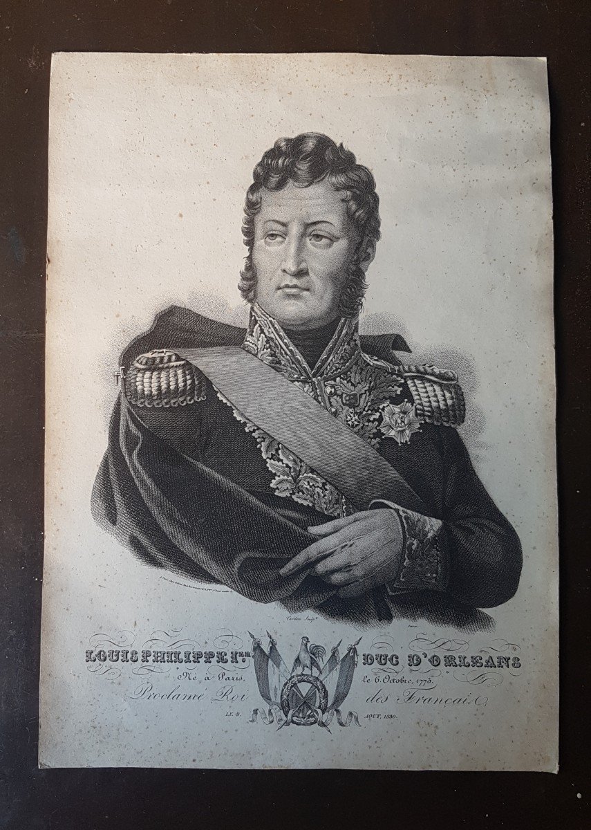 RARE GRAVURE DE LOUIS-PHILIPPE 1er VERS 1830 ORLEANISME MONARCHIE DE JUILLET