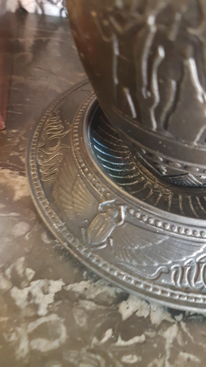 CANOPE VASE RETOUR D ÉGYPTE  ÉPOQUE NAPOLÉON III REGULE EMPIRE  EGYPTOMANIA CABINET DE CURIOSITÉ VISCÈRES-photo-3