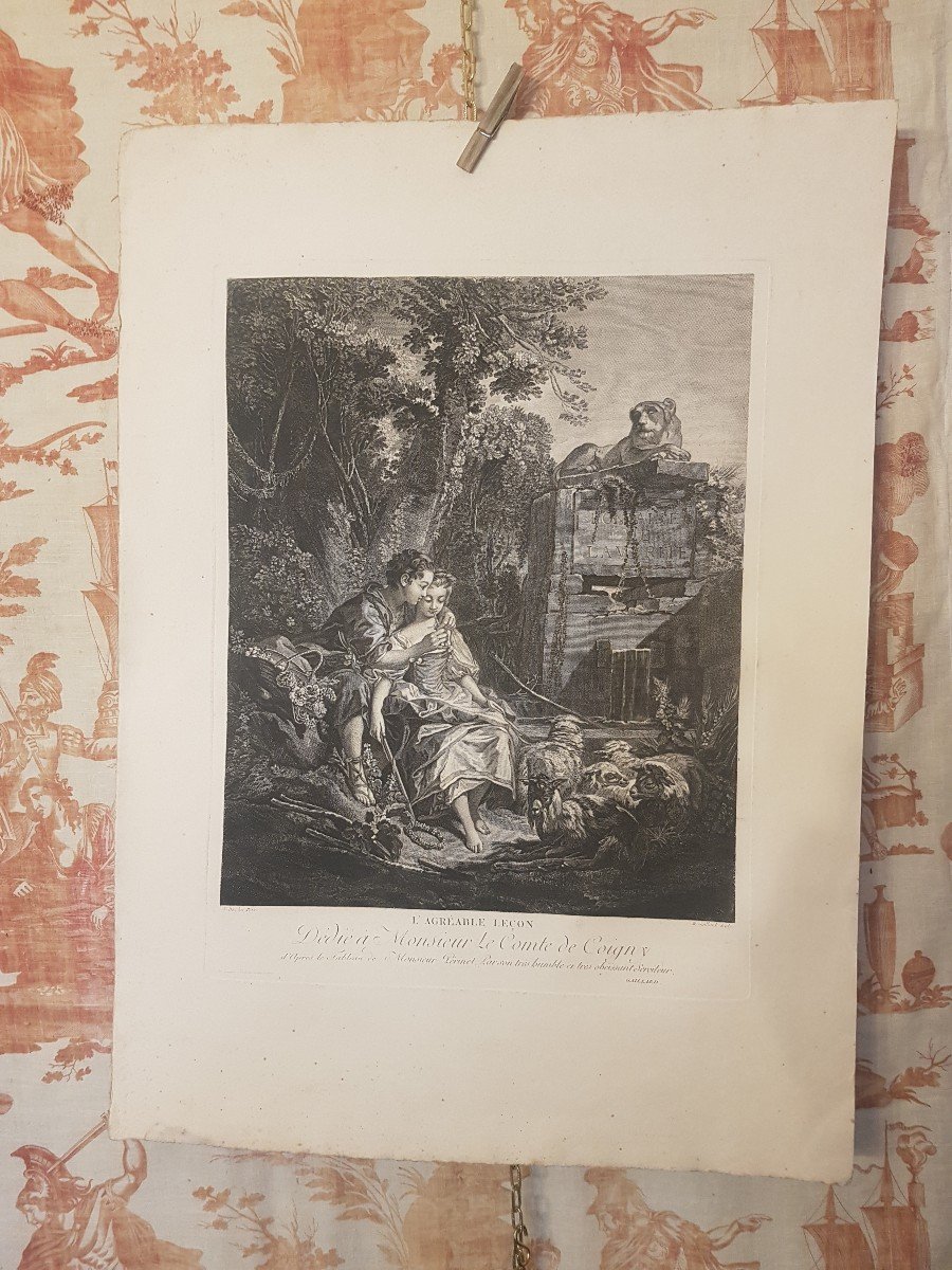 Two Engravings By FranÇois Boucher By Gaillard - Pair Of Beautiful XIXth Prints-photo-4