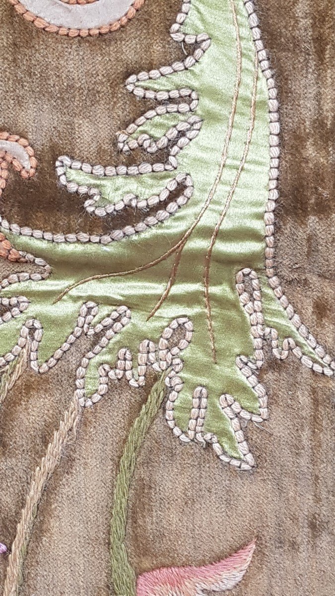 RIDEAUX ET CANTONNIÈRE ÉPOQUE NAPOLÉON III broderies -photo-1