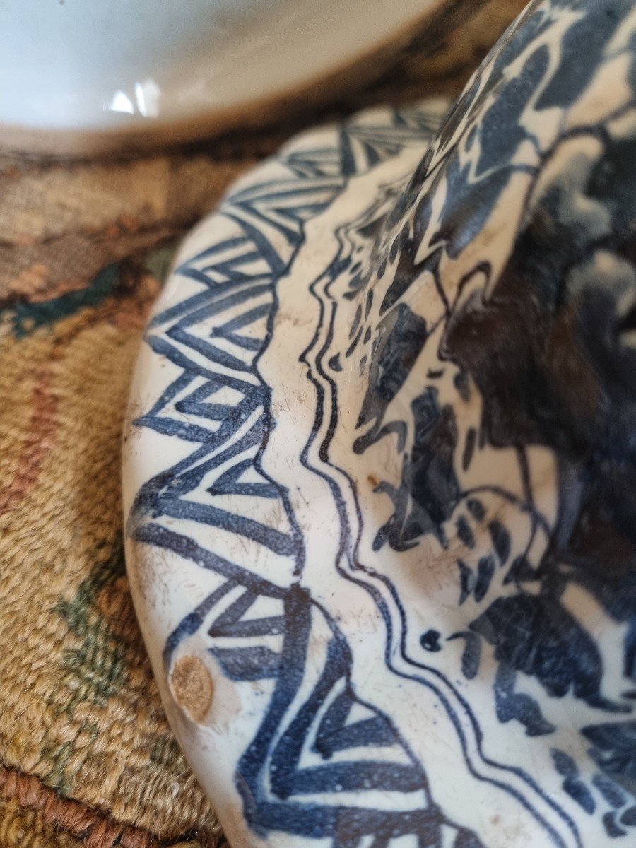 Pair Of 19th C. Delft Earthenware Pots / Covered Pots Potiche-photo-7