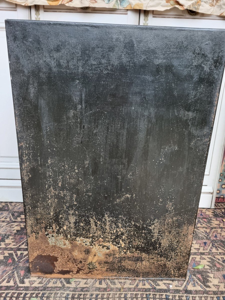 Very Large Grocers Tea Canister Box In Painted Metal England Late 19th Shop-photo-2