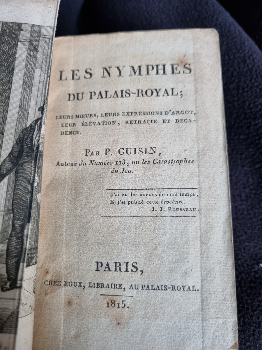 CUISIN LES NYMPHES DU PALAIS ROYAL 1815 LIVRE ANCIEN PROSTITUTION GRISETTES -photo-1