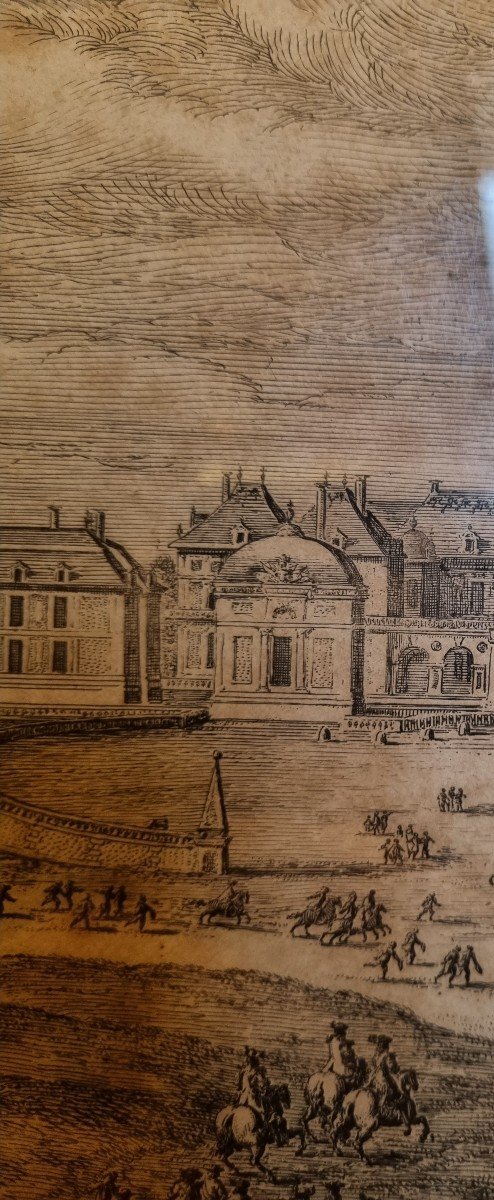 DU CABINET DU ROI - Van der Meulen / Bauduins VUE DU CHÂTEAU DE VERSAILLES 1685 XVIIe EAU-FORTE-photo-5