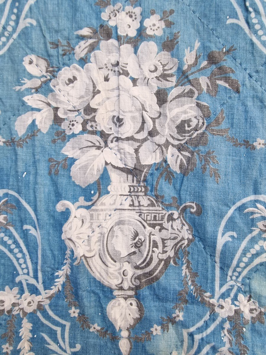 PETIT COUPON DE TISSU ÉPOQUE NAPOLÉON III  COTON TEXTILE ANCIEN