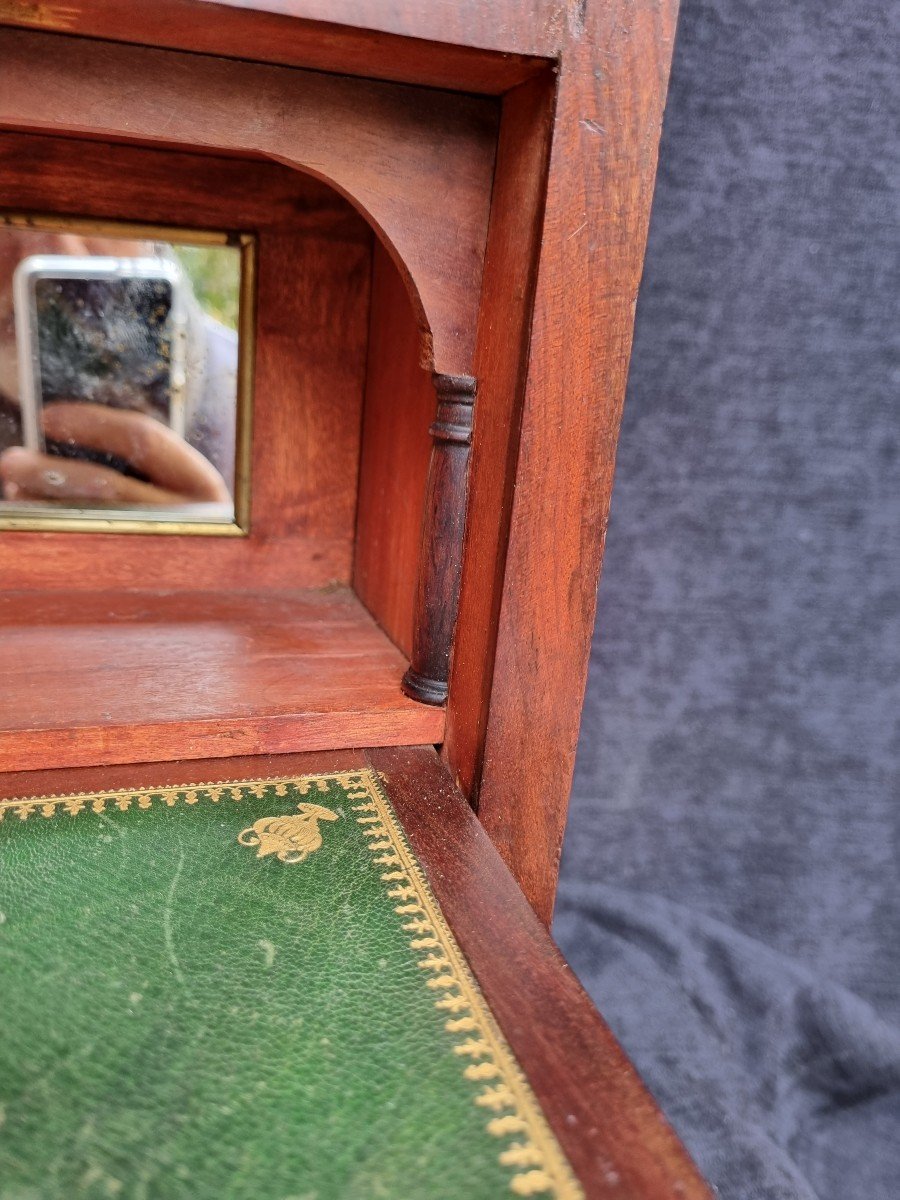 Secretary Furniture Of Master Or Doll Empire Restoration Mahogany XIXth-photo-3