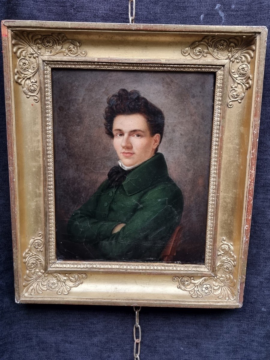 Portrait Of Young Man Circa 1820 Empire-photo-3
