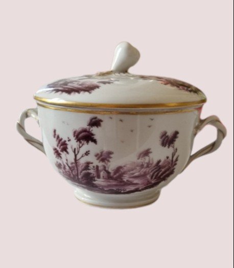 Covered Broth - Ginori Doccia Porcelain XXth Gucci