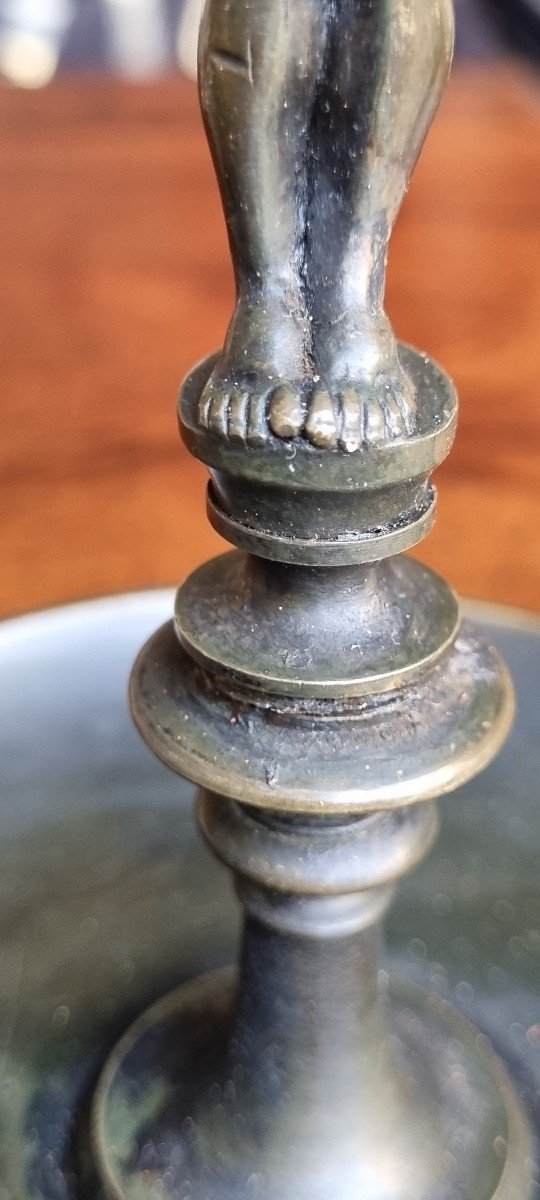 Al Antique Candleholder - Patinated Bronze Napoleon III Period - Atlas Candleholders-photo-2