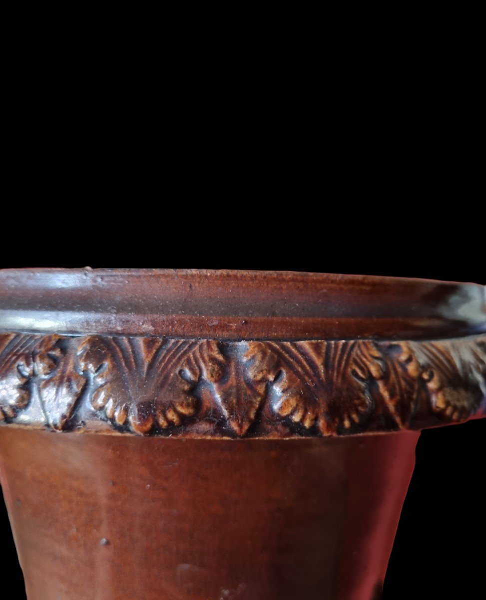 Earthenware Of Rouen Factory Of The Metairy Vase Medicis XIXth 2-photo-3