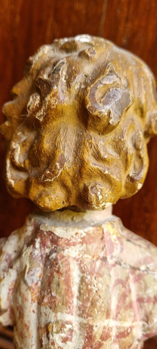 Child Jesus Reliquary In Polychrome Carved Wood XVIIth XVIIIth Religiosa-photo-6