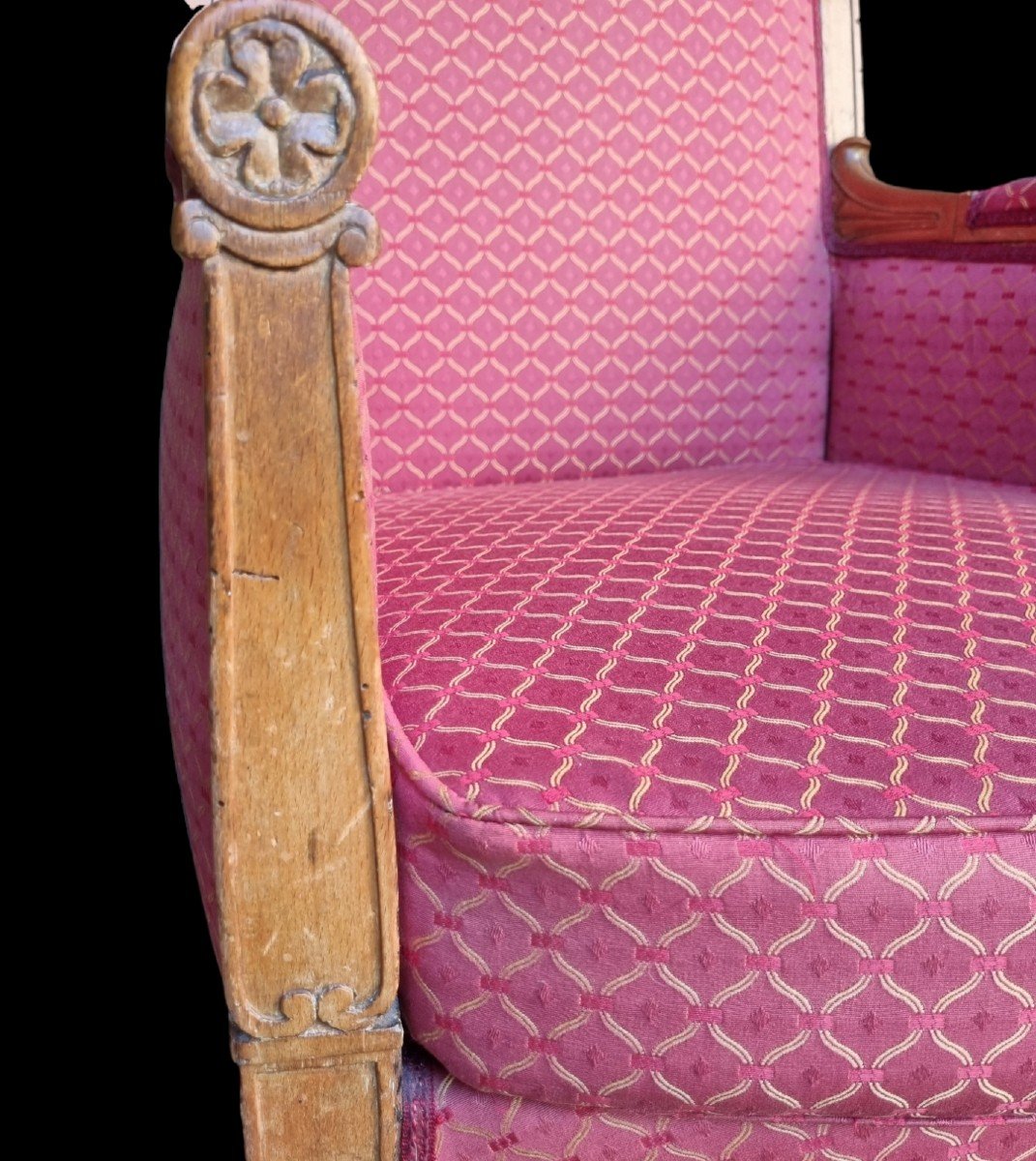 Bergère époque Directoire Consulat Empire Bois  Naturel  -photo-4